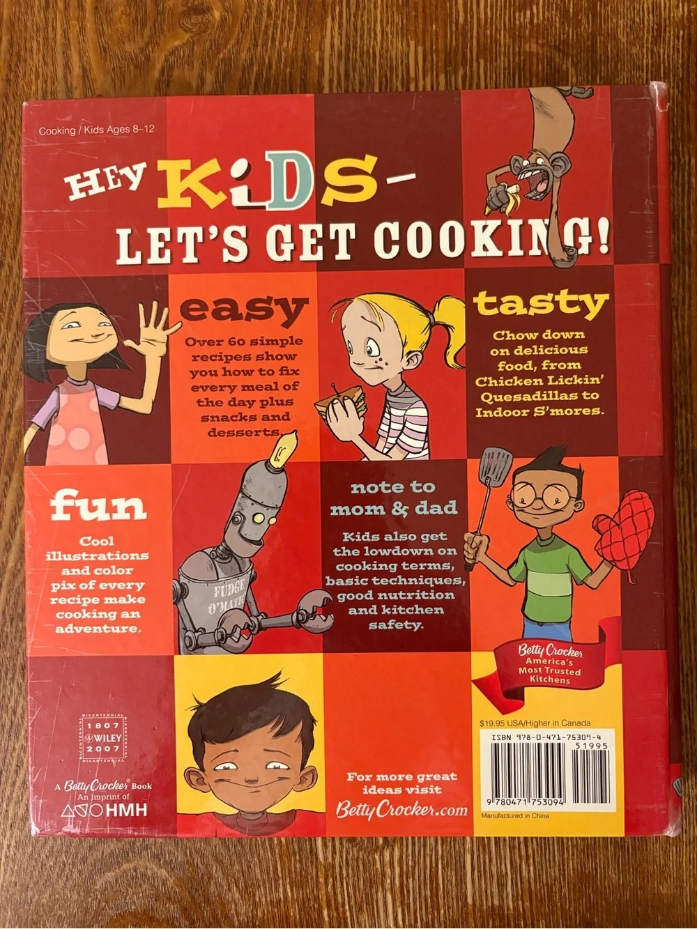 Betty Crocker Kids Cook! Spiral Bound Illustrated Cookbook Ages 9-12 (2007)